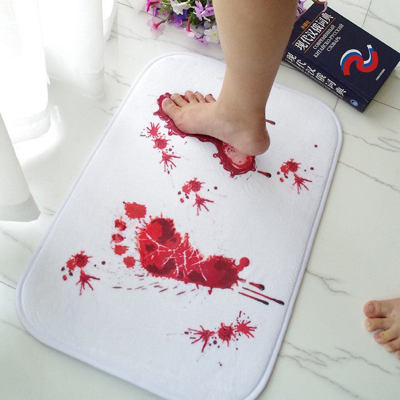 Anti-Slip Bloody Footprints Bath Mat